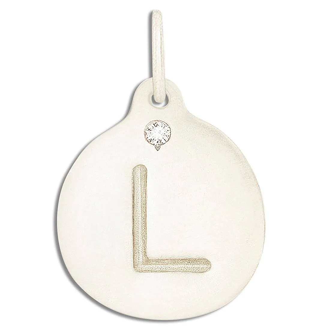 "L" Alphabet Charm With Diamond