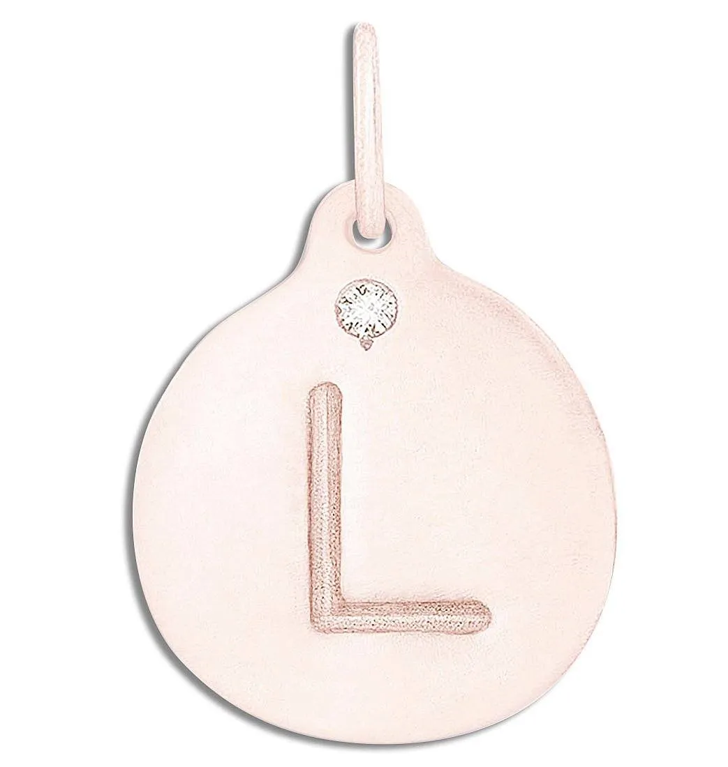 "L" Alphabet Charm With Diamond