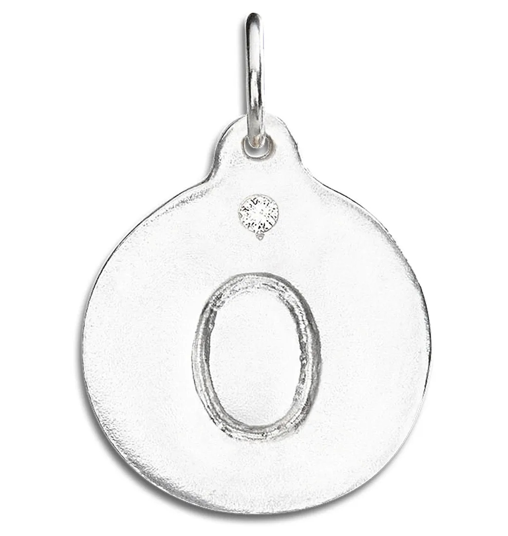 "O" Alphabet Charm With Diamond