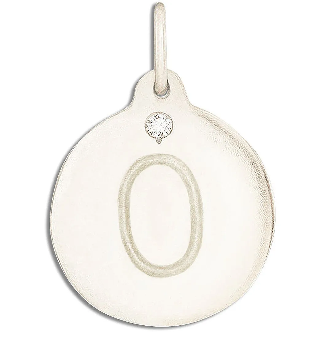 "O" Alphabet Charm With Diamond