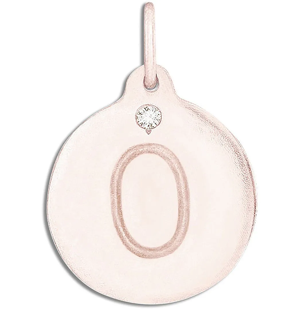 "O" Alphabet Charm With Diamond