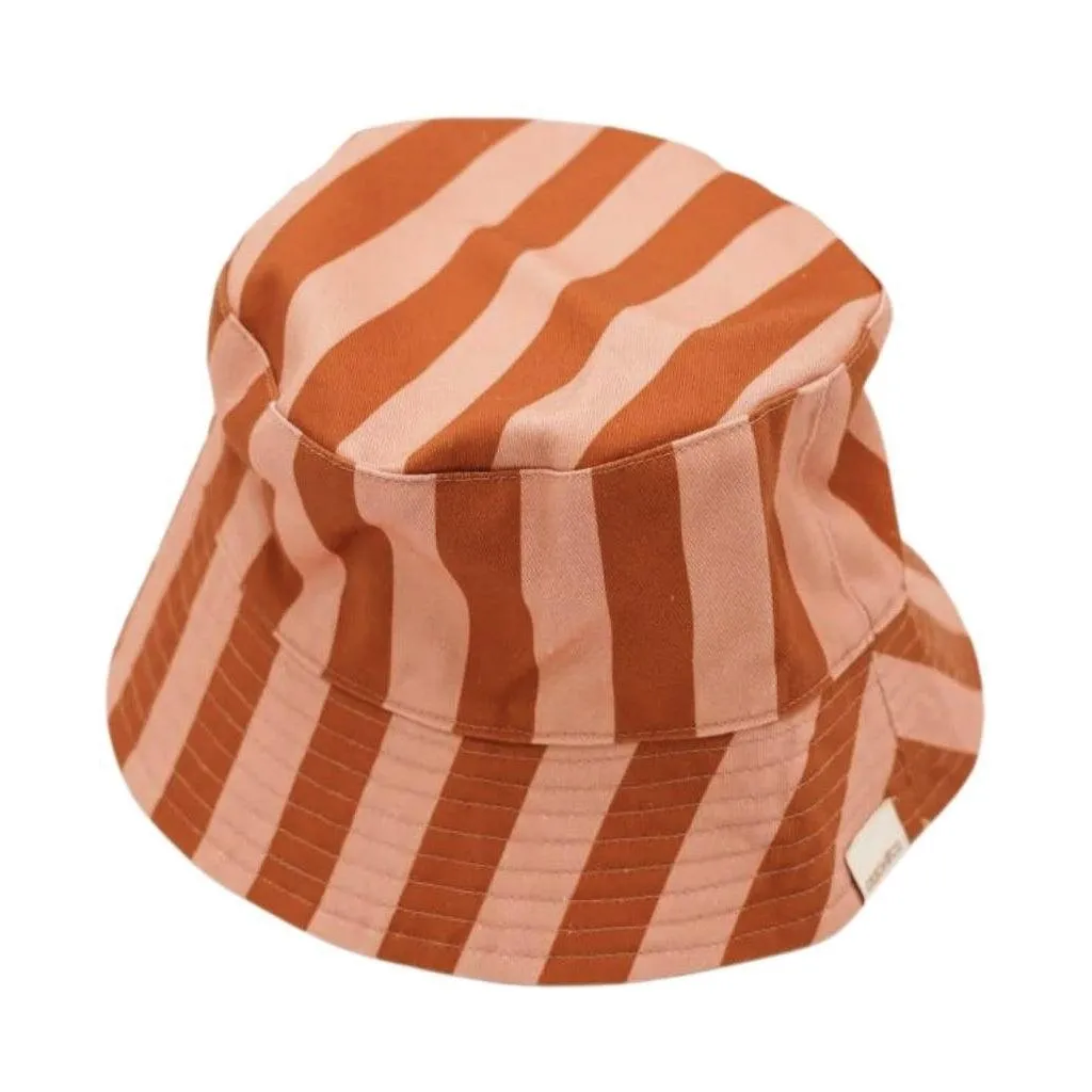 Reversible Bucket Hat - Stripes Sunset   Tierra