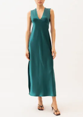 Rohnda Sleeveless Teal Maxi Dress