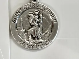 Saint Christopher Silver Pendant And Chain