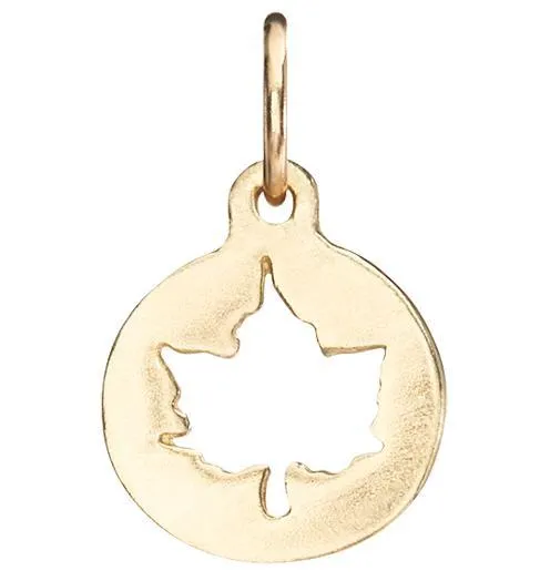 Small Maple Leaf Cutout Charm