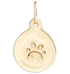 Small Paw Print Disk Charm