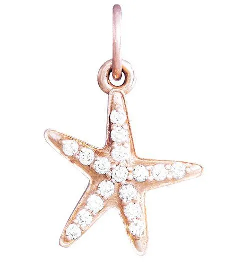 Starfish Mini Charm Pave Diamonds