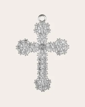 The Kourtney cross pendant - white