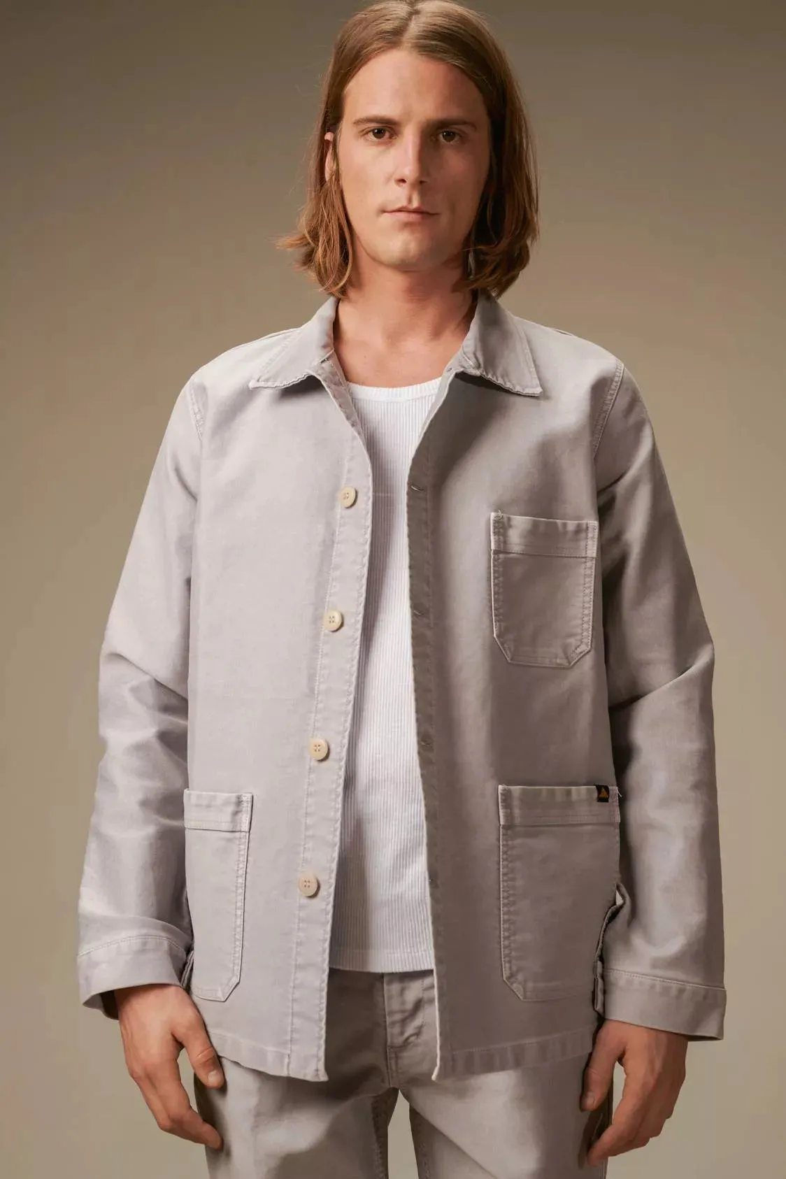 Vintage Washed Work Jacket - Grey