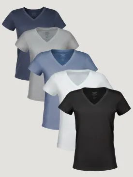 Women's Best Sellers V-Neck 5-Pack